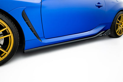 Seitenschweller Ansatz V.1 passend für Subaru BRZ Mk2 schwarz Hochglanz + Flaps matt