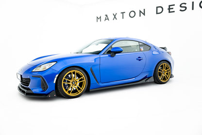 Seitenschweller Ansatz V.1 passend für Subaru BRZ Mk2 schwarz Hochglanz + Flaps matt