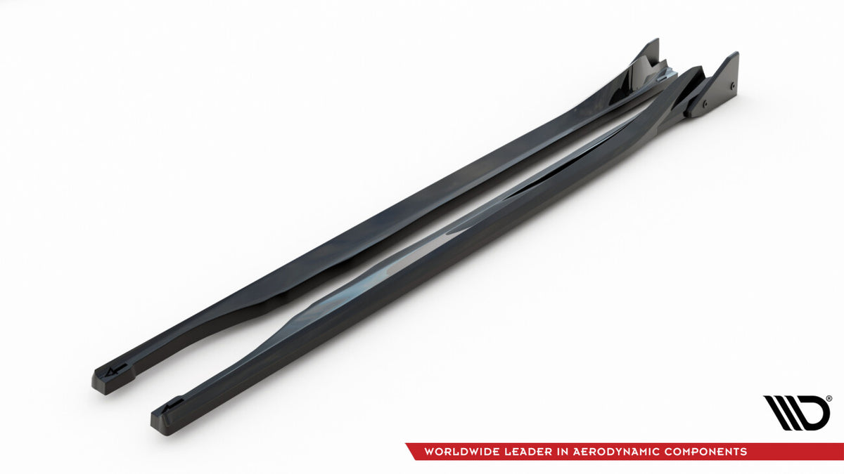 Seitenschweller Ansatz V.1 passend für Subaru BRZ Mk2 schwarz Hochglanz + Flaps matt