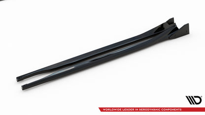 Seitenschweller Ansatz V.1 passend für Subaru BRZ Mk2 schwarz Hochglanz + Flaps matt
