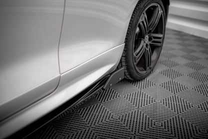 Seitenschweller Ansatz V.2 passend für VW Scirocco R Mk3 schwarz Hochglanz + Flaps matt