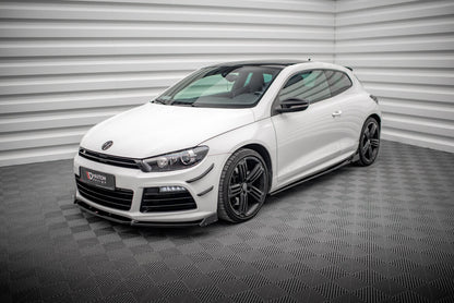 Seitenschweller Ansatz V.2 passend für VW Scirocco R Mk3 schwarz Hochglanz + Flaps matt