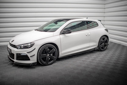 Seitenschweller Ansatz V.2 passend für VW Scirocco R Mk3 schwarz Hochglanz + Flaps matt