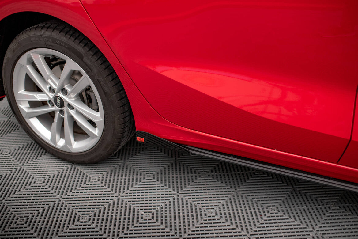 Seitenschweller Flaps passend für Audi A3 8Y schwarz Hochglanz