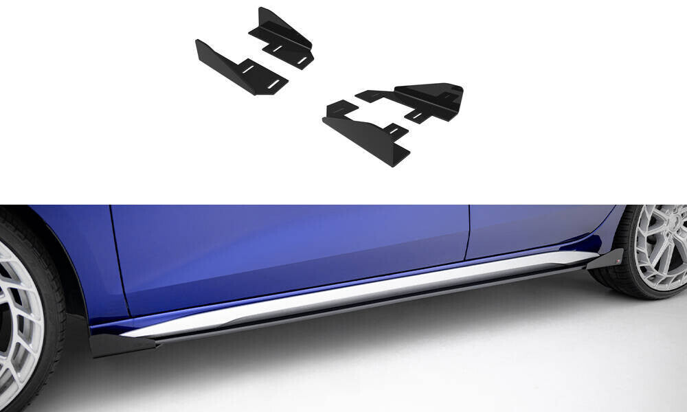 Seitenschweller Flaps passend für Audi A3 S-Line Limousine / S3 Limousine 8Y FL schwarz Hochglanz