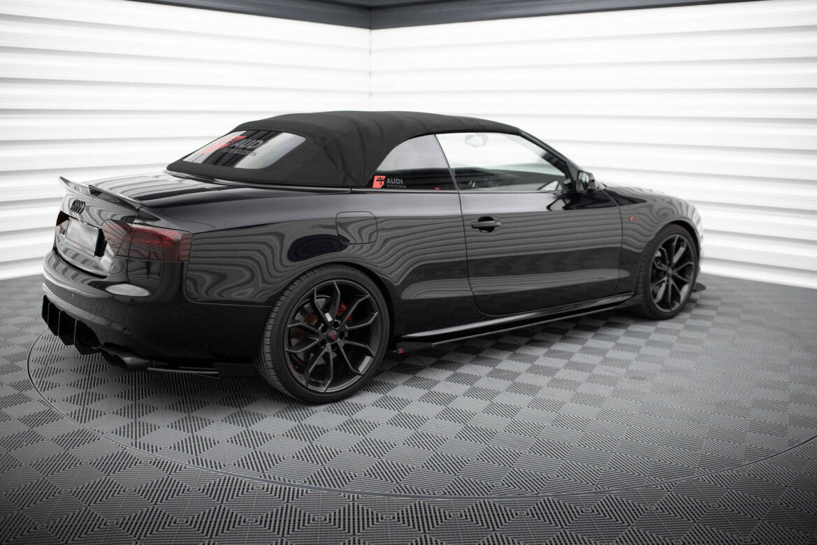 Seitenschweller Flaps passend für Audi A5 / A5 S-Line / S5 Coupe / Cabrio 8T / 8T FL schwarz Hochglanz