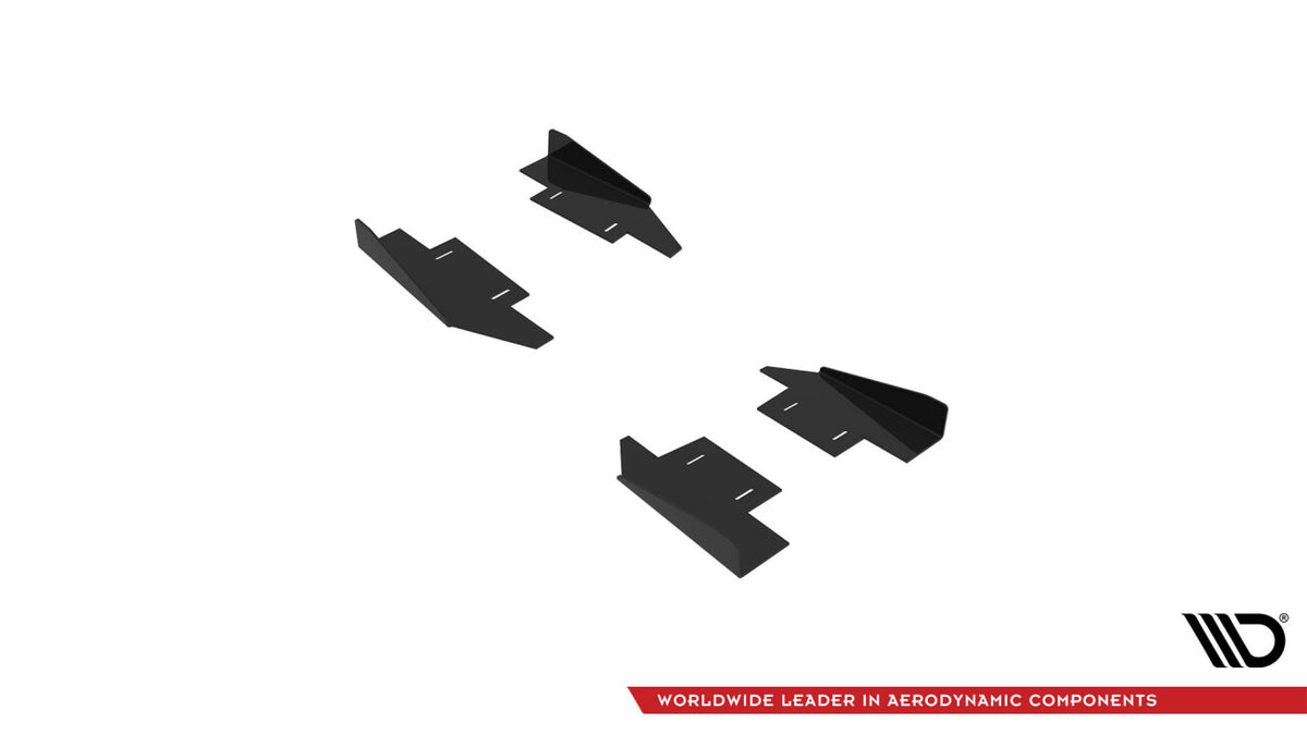 Seitenschweller Flaps passend für Audi A5 / A5 S-Line / S5 Coupe / Cabrio 8T / 8T FL schwarz Hochglanz
