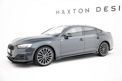 Seitenschweller Flaps passend für Audi A5 Sportback F5 FL schwarz Hochglanz