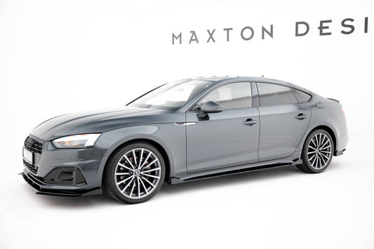 Seitenschweller Flaps passend für Audi A5 Sportback F5 FL schwarz Hochglanz
