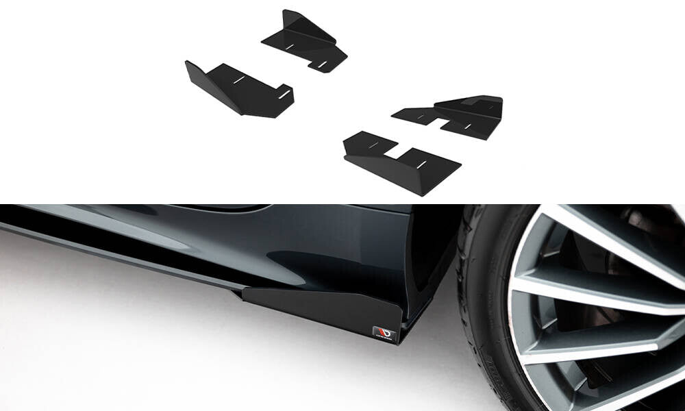 Seitenschweller Flaps passend für Audi A5 Sportback F5 FL schwarz Hochglanz