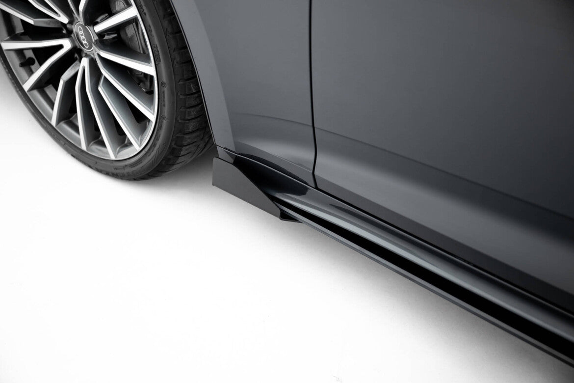 Seitenschweller Flaps passend für Audi A5 Sportback F5 FL schwarz Hochglanz