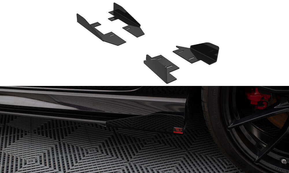 Seitenschweller Flaps passend für Audi RS3 Limousine 8V FL schwarz Hochglanz