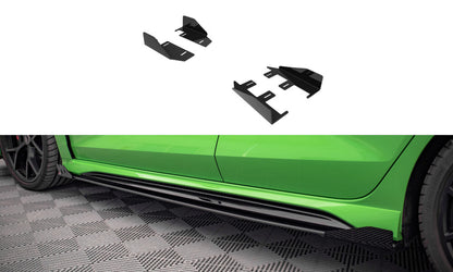 Seitenschweller Flaps passend für Audi RS3 Limousine 8Y schwarz Hochglanz