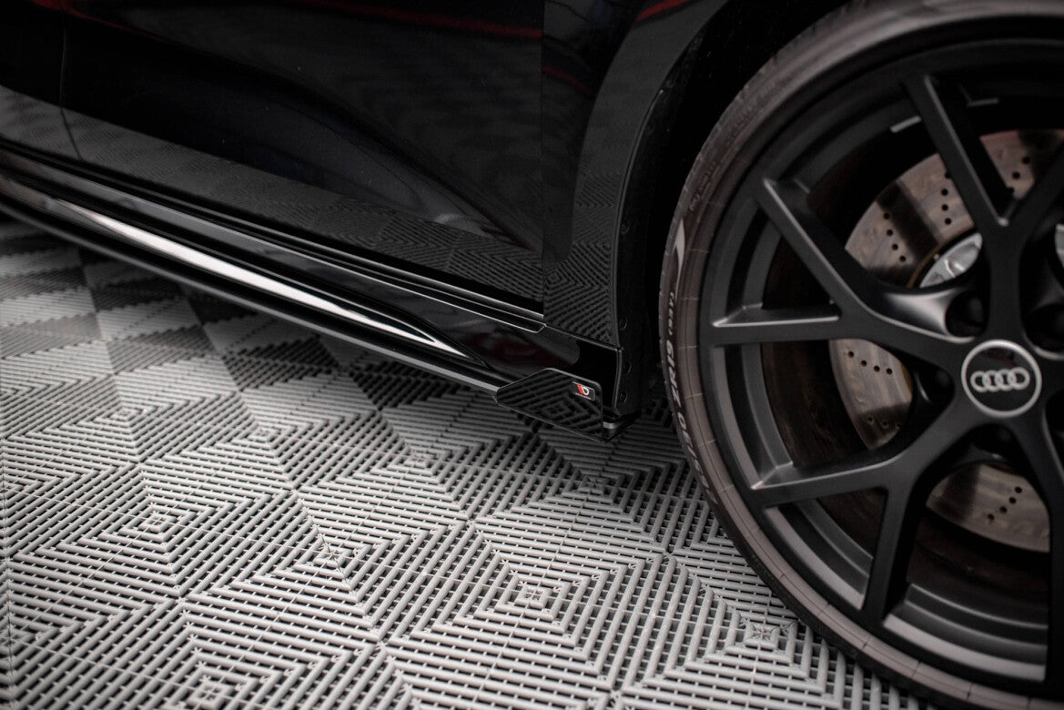 Seitenschweller Flaps passend für Audi RS3 Sportback 8Y schwarz Hochglanz