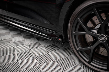 Seitenschweller Flaps passend für Audi RS3 Sportback 8Y schwarz Hochglanz