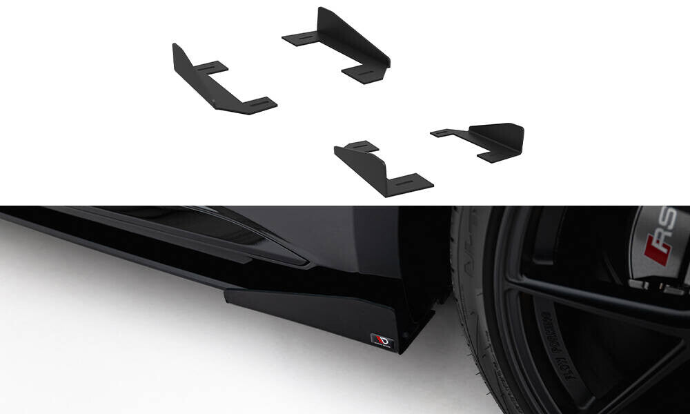 Seitenschweller Flaps passend für Audi RS5 Sportback F5 schwarz Hochglanz