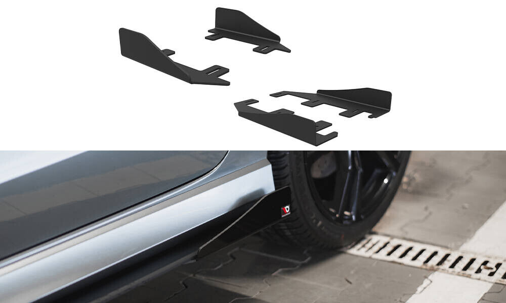 Seitenschweller Flaps passend für Audi S3 / A3 S-Line Limousine 8V schwarz Hochglanz