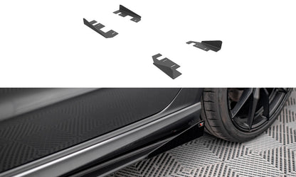 Seitenschweller Flaps passend für Audi S3 / A3 S-Line Sportback 8V FL schwarz Hochglanz