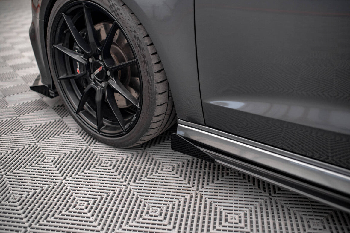 Seitenschweller Flaps passend für Audi S3 / A3 S-Line Sportback 8V FL schwarz Hochglanz