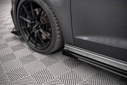 Seitenschweller Flaps passend für Audi S3 / A3 S-Line Sportback 8V FL schwarz Hochglanz