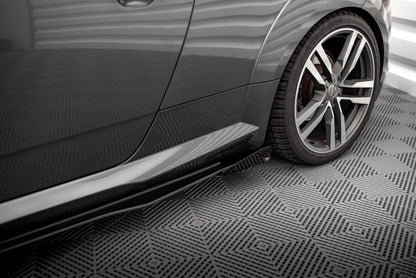 Seitenschweller Flaps passend für Audi TT S / S-Line 8S schwarz Hochglanz