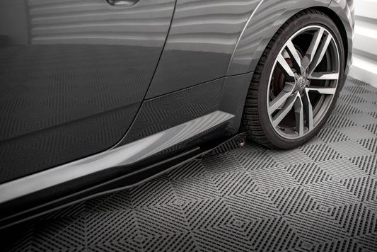 Seitenschweller Flaps passend für Audi TT S / S-Line 8S schwarz Hochglanz
