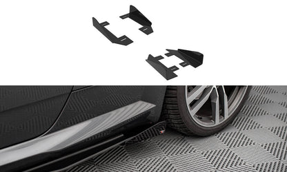 Seitenschweller Flaps passend für Audi TT S / S-Line 8S schwarz Hochglanz