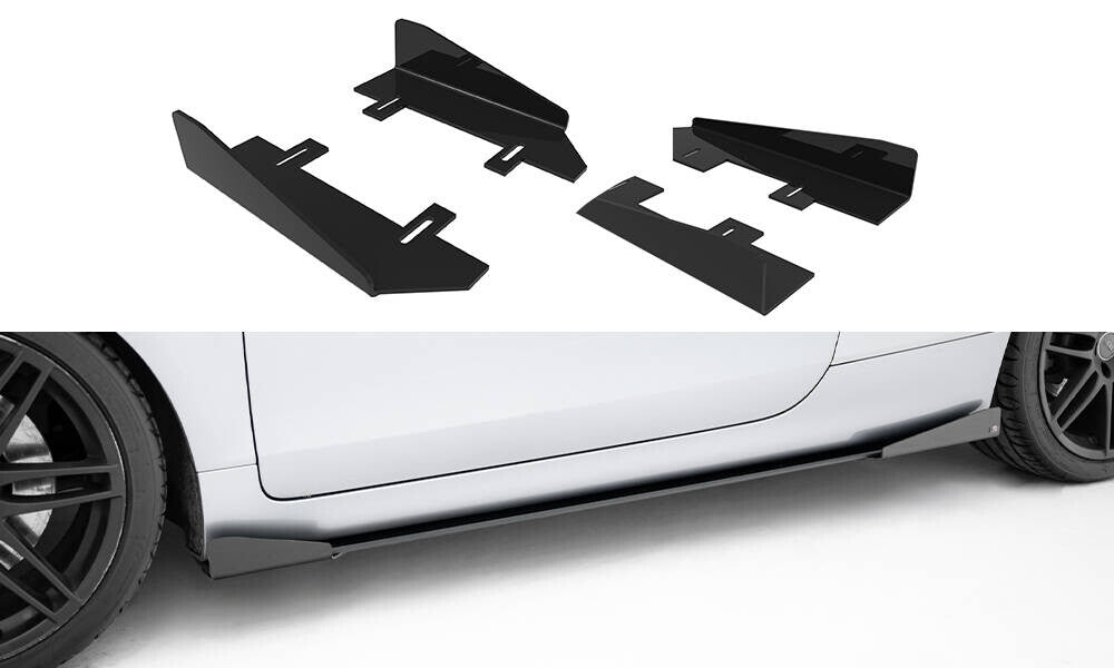 Seitenschweller Flaps passend für Audi TT S / TT S-Line 8J FL schwarz Hochglanz