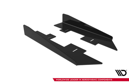 Seitenschweller Flaps passend für Audi TT S / TT S-Line 8J FL schwarz Hochglanz