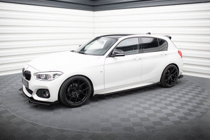 Seitenschweller Flaps passend für BMW 1er F20 M135i / M140i / M-Paket schwarz Hochglanz