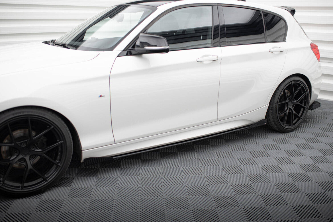 Seitenschweller Flaps passend für BMW 1er F20 M135i / M140i / M-Paket schwarz Hochglanz