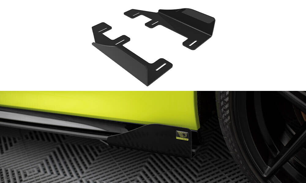 Seitenschweller Flaps passend für BMW 1er M-Paket / M135i / 128ti F40 schwarz Hochglanz
