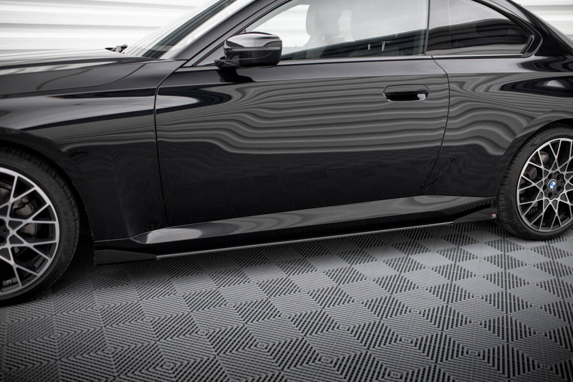 Seitenschweller Flaps passend für BMW 2 Coupe G42 schwarz Hochglanz