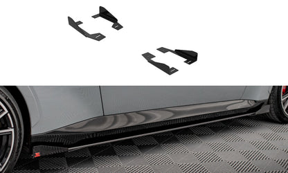 Seitenschweller Flaps passend für BMW 2 Coupe M-Paket / M240i G42 schwarz Hochglanz