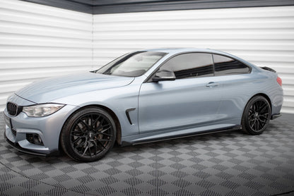 Seitenschweller Flaps passend für BMW 4er Coupe / Gran Coupe / Cabrio M-Paket F32 / F36 / F33 schwarz Hochglanz