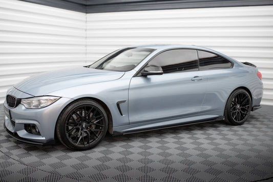 Seitenschweller Flaps passend für BMW 4er Coupe / Gran Coupe / Cabrio M-Paket F32 / F36 / F33 schwarz Hochglanz