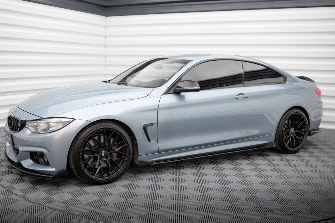 Seitenschweller Flaps passend für BMW 4er Coupe M-Paket F32 schwarz Hochglanz