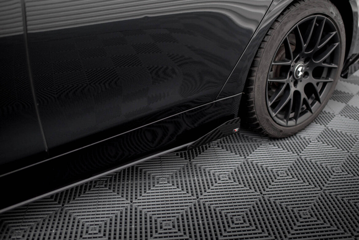 Seitenschweller Flaps passend für BMW 4er Gran Coupe F36 schwarz Hochglanz