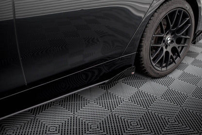 Seitenschweller Flaps passend für BMW 4er Gran Coupe F36 schwarz Hochglanz