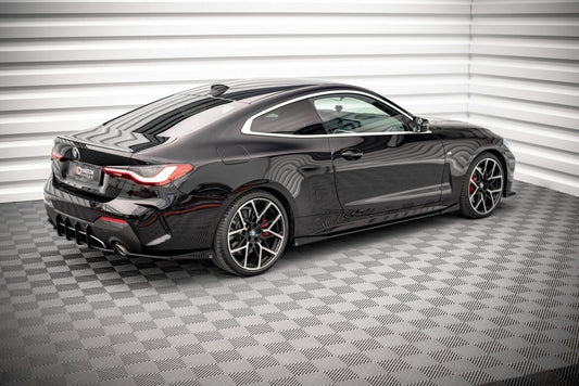 Seitenschweller Flaps passend für BMW 4er M-Paket / M440i G22 / G23 / G22 FL / G23 FL schwarz Hochglanz
