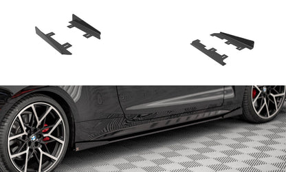 Seitenschweller Flaps passend für BMW 4er M-Paket / M440i G22 / G23 / G22 FL / G23 FL schwarz Hochglanz