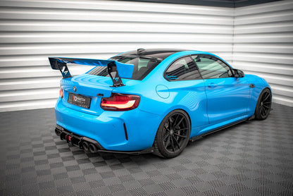 Seitenschweller Flaps passend für BMW M2 F87 schwarz Hochglanz