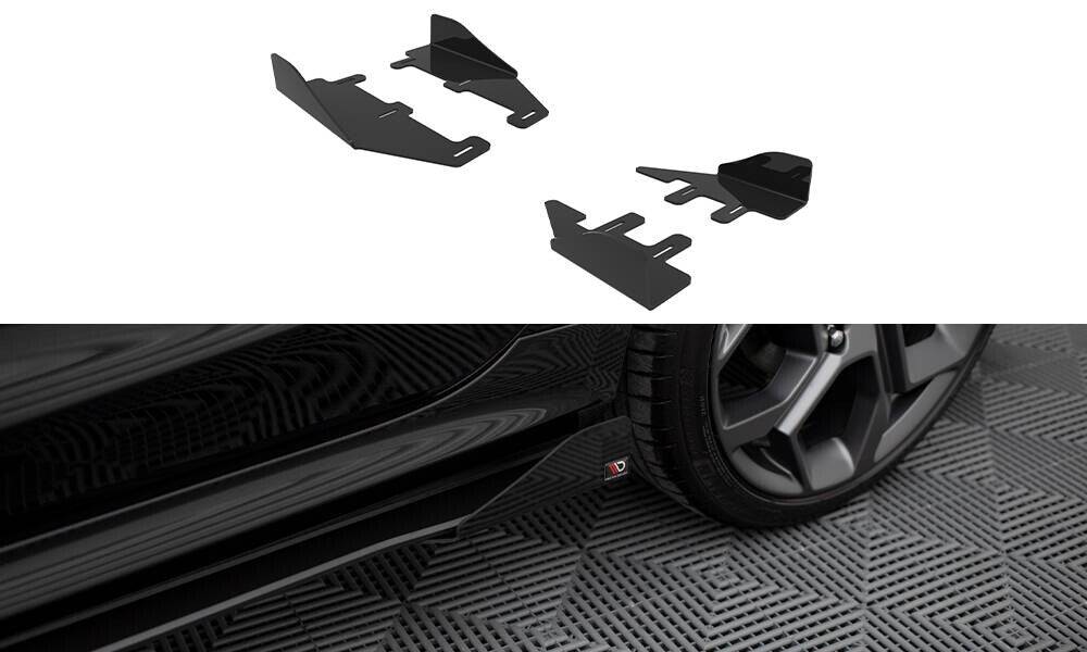 Seitenschweller Flaps passend für Ford Fiesta ST / ST-Line Mk8 schwarz Hochglanz
