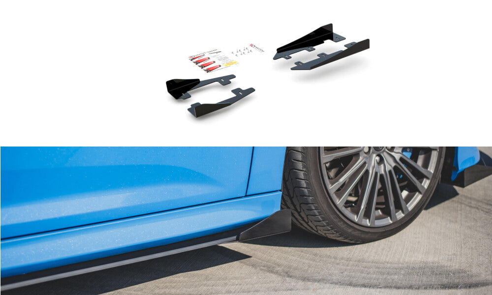 Seitenschweller Flaps passend für Ford Focus RS Mk3 schwarz Hochglanz