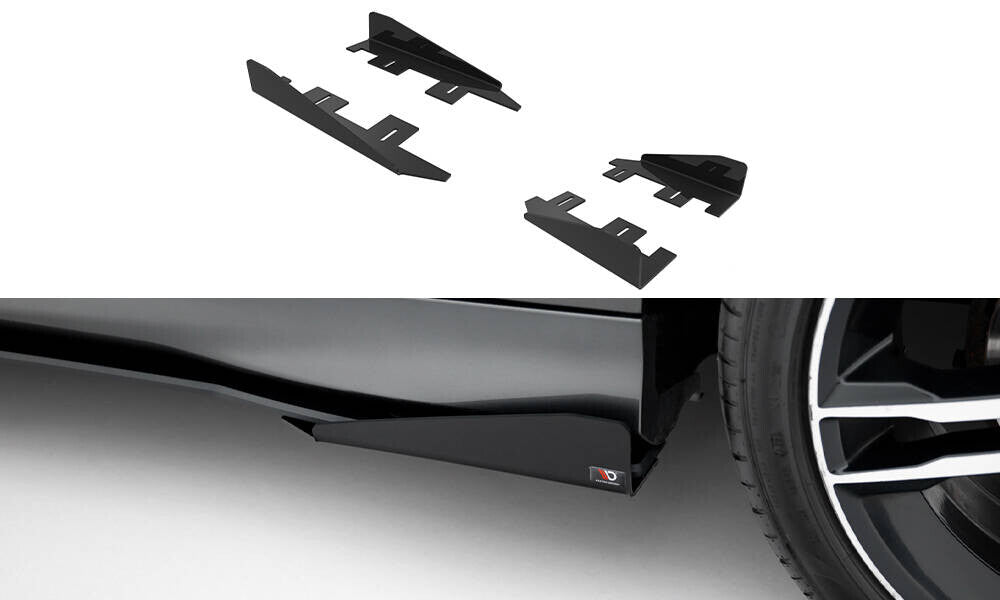 Seitenschweller Flaps passend für Ford Focus ST Mk3 FL schwarz Hochglanz