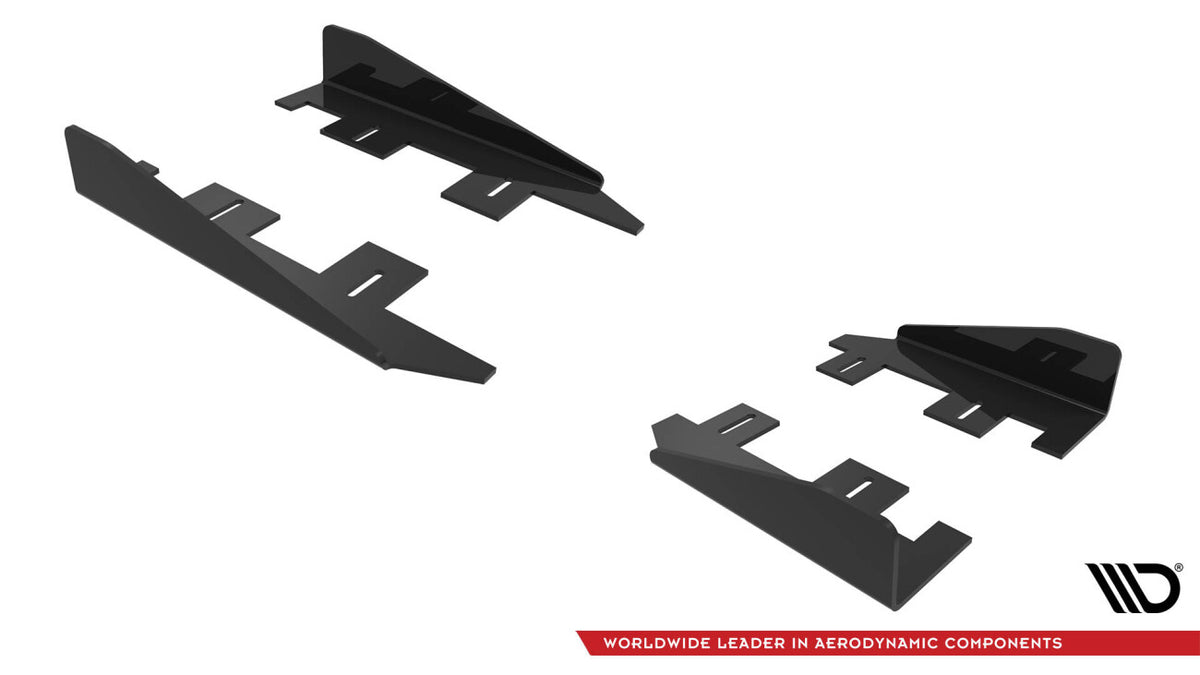 Seitenschweller Flaps passend für Ford Focus ST Mk3 FL schwarz Hochglanz