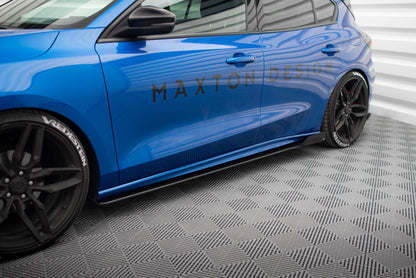 Seitenschweller Flaps passend für Ford Focus ST / ST-Line Mk4 schwarz Hochglanz