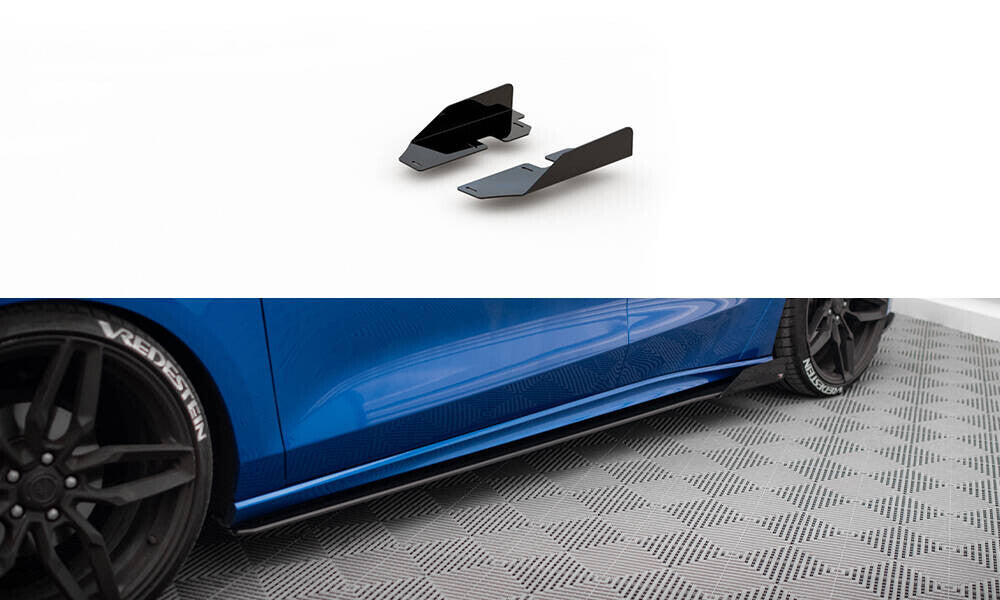 Seitenschweller Flaps passend für Ford Focus ST / ST-Line Mk4 schwarz Hochglanz