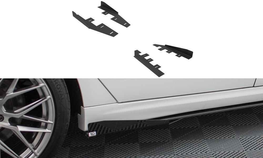 Seitenschweller Flaps passend für Ford Mondeo Sport Mk5 FL / Fusion Sport Mk2 FL schwarz Hochglanz