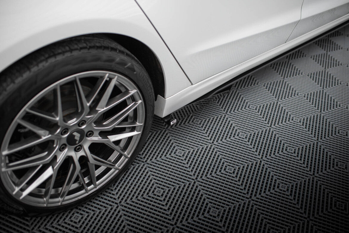 Seitenschweller Flaps passend für Ford Mondeo Sport Mk5 FL / Fusion Sport Mk2 FL schwarz Hochglanz